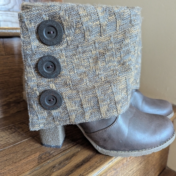 Y2K Boots By Muk Luks With Sweater Cuff And Lug Sole Size 9 - Picture 12 of 13